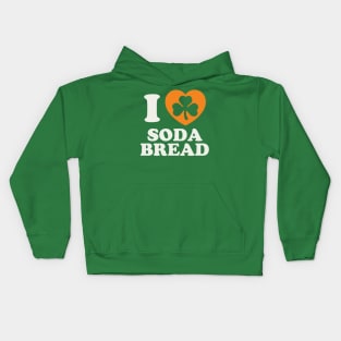 St Patricks Day Irish Soda Bread Shamrock Heart Kids Hoodie